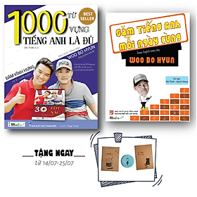 Combo Tiếng Anh Mất Gốc: 1000 Từ Vựng Tiếng Anh là Đủ + Gặm Tiếng Anh Mỗi Ngày cùng Woo Bo Hyun - Ánh Nga