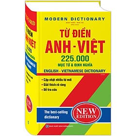 Từ điển Anh Việt 225.000 mục từ và định nghĩa (Bìa Cứng) - tái bản - Mạnh Tường