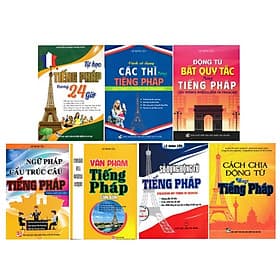 Combo Sách Học Tiếng Pháp Cho Người Mới Bắt Đầu + Tự Học Tiếng Pháp + Cách Sử Dụng Các Thì +Động Từ Bất Quy Tắc (7 Cuốn) - An Thi