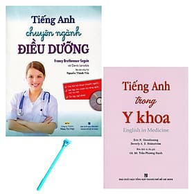 Combo Tiếng Anh Chuyên Ngành Điều Dưỡng và Tiếng Anh Trong Y Khoa - English In Medicine ( Tặng Kèm Bút ) - Trí