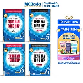 Combo (4 Cuốn) Giáo Trình Tiếng Hàn Tổng Hợp Trung Cấp Dành Cho Người Việt Tập 5 + Tâp 6 ( Sách Giáo Khoa + Sách Bài Tập) - Phiên Bản Đen Trắng - Việt Hà