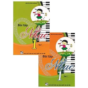 Bài Tập Nhạc Lớp 1 - Combo 2 Tập - Theo Chương Trình Tiểu Học Mới - Hồng Ân - An