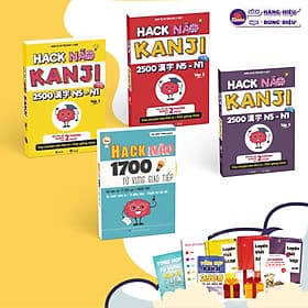 Combo Hack Não Kanji + Hack Não 1700 Từ Vựng Tiếng Nhật Giao Tiếp - NXB Dân Trí