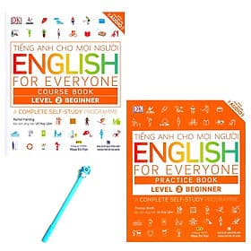 Combo Tiếng Anh Cho Mọi Người Level 2 Beginner: English For Everyone Practice Book và English For Everyone Course Book ( Tặng Kèm Bút ) - Việt An