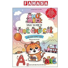 Chú Mèo Tinh Nghịch Học Chữ Cái - Tô Màu Sáng Tạo - Dành Cho Bé 3 Tuổi
