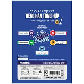 Sách Giáo Trình Tiếng Hàn tổng hợp dành cho người Việt Nam - sơ cấp 1-Bản Màu-Học Kèm App Online - Việt Hà