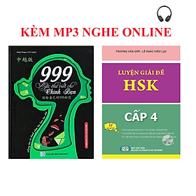 Combo 2 sách Luyện giải đề thi HSK cấp 4 + 999 bức thư viết cho chính mình song ngữ Trung Việt+KÈM MP3 NGHE ONLINE - Trung Chính
