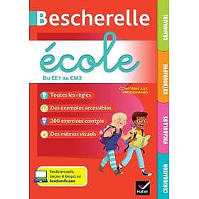 Sách học tiếng Pháp BESCHERELLE ECOLE - FRANCAIS (CP, CE1, CE2, CM1, CM2) - Editions Hatier