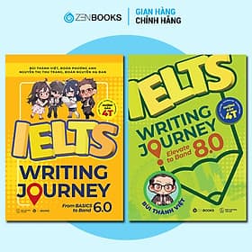 Combo Bộ Sách Ielts Writing Journey - Lộ Trình Từ Cơ Bản Đến Band 8.0 - Nha Nha