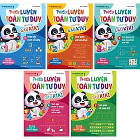 Combo 5 Cuốn: Phiếu Luyện Toán Tư Duy Cùng Gấu Kiki - Trần Thị Hường