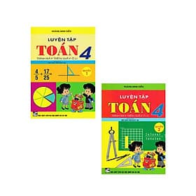 Luyện Tập Toán Lớp 4 - Combo 2 Tập - Trình Bày Trên Giấy Ô Li - Bám Sát SGK Chân Trời Sáng Tạo - Hồng Ân - Chà