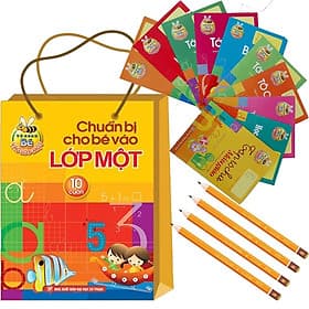 Sách: Combo Chuẩn Bị Cho Bé Vào Lớp Một (Túi 10 Cuốn Tặng 1 Cây Viết Chì) - Minh Minh