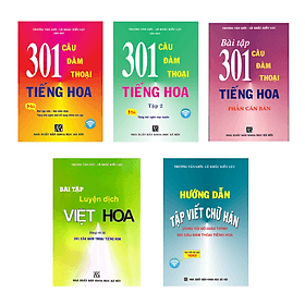 Sách - combo:Bộ giáo trinh 301 câu đàm thoại tiếng hoa giao tiếp 5 quyển ( Khổ NHỎ - BẢN MỚI) - G