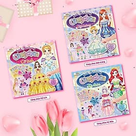 Combo Sách Thời Trang Công Chúa: Cổ Tích - Mặt Trăng - Kỳ Diệu - Kèm Stickers
