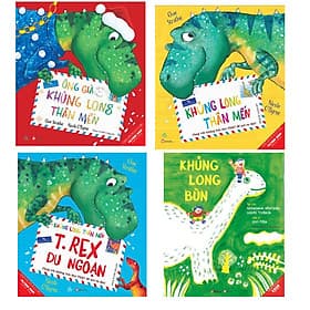 Combo Picture Book Song Ngữ Khủng Long Thân Mến Bộ 4 cuốn - Long