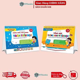 Combo Bộ lịch CÔNG THỨC GIẢI NHANH TOÁN TIỂU HỌC & TỔNG HỢP KIẾN THỨC TIẾNG ANH TIỂU HỌC - Việt An