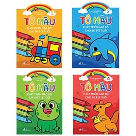 Combo 4 Cuốn: Tô Màu Phát Triển Trí Não Bộ Cho Bé 1-5 Tuổi - Nhã Nam