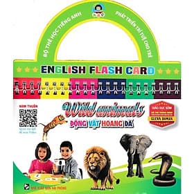 Bộ Thẻ Học Tiếng Anh - Phát Triển Trí Tuệ Cho Trẻ - Động Vật Hoang Dã - Hồng Ân - An