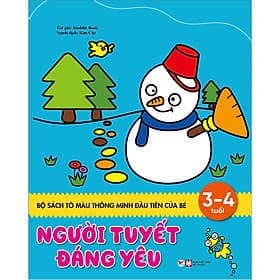Người Tuyết Đáng Yêu - Bộ Sách Tô Màu Thông Minh Đầu Tiên Của Bé 3- 4 Tuổi - Minh Minh