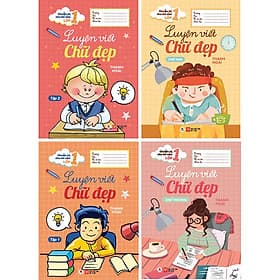 Combo Luyện Viết Chữ Đẹp (4 Cuốn) - (Luyện Viết Chữ Đẹp Tập 1 + Luyện Viết Chữ Đẹp Tập 2 + Luyện Viết Chữ Đẹp Chữ Thường + Luyện Viết Chữ Đẹp Chữ Hoa) ( Tặng poster An toàn cho bé) - Hú