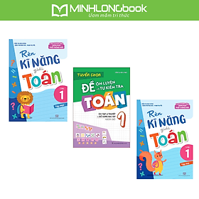 Sách: Combo Tuyển Chọn Đề Ôn Luyện Và Tự Kiểm Tra Toán Lớp 1 + Rèn Kĩ Năng Giải Toán Lớp 1 (Tập 1 + Tập 2) - Long