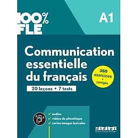 Sách học tiếng Pháp 100% FLE - COMMUNICATION ESSENTIELLE DU FRANCAIS A1 - LIVRE + DIDIERFLE.APP