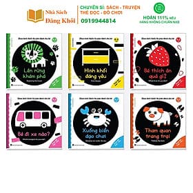 Bộ 6c Ehon Kích Thích Thị Giác Cho Bé 0-3 Tuổi - Song Ngữ Việt Anh - Chống Nước - Có File Nghe Quét Mã QR - Việt An