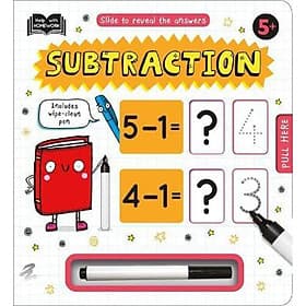 Sách tẩy xóa học toán cho bé - 5+ Subtraction - Igloo Books