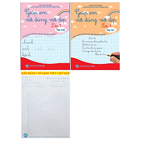 Combo Giúp em viết đúng viết đẹp lớp 1 tập 1 + 2 (chân trời sáng tạo) (KP)