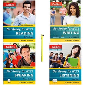 Combo Collins - Get Ready For IELTS : Reading, Writing, Speaking, Listening (Kèm file MP3) - Nhân Trí Việt