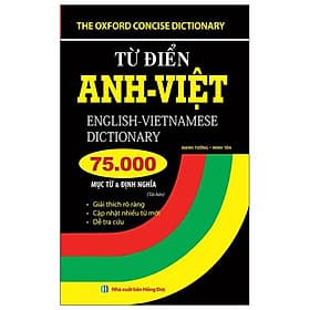 Từ Điển Anh Việt 75000 Mục Từ Và Định Nghĩa (Tái Bản 2021) - Mạnh Tường