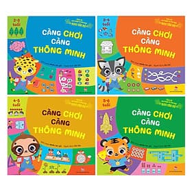 Combo Càng Chơi Càng Thông Minh - Giúp Bé Rèn Luyện Tư Duy Qua 1600 Câu Đố (4 Cuốn) - Minh Thông