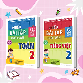 Sách Combo Phiếu Bài Tập Cuối Tuần Toán Và Tiếng Việt Lớp 2 - Việt An