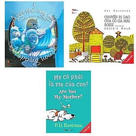COMBO 3 CUỐN: Picture Book Song Ngữ - Ngôi Nhà Say Ngủ+ Chuyến Đi Dạo Của Cô Gà Mái Rosie + Picture Book Song Ngữ - Mẹ Có Phải Là Mẹ Của Con? - Son