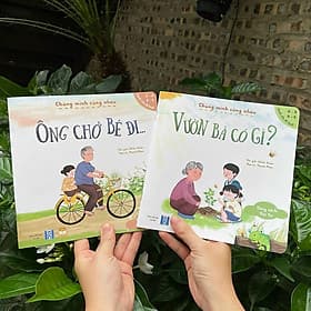 Sách Chúng Mình Cùng Nhau - Xèo Xèo Mẹ Nấu - Bố Ơi Đi Nào - Ông Chở Bé Đi - Vườn Bà Có Gì - Thương Em Cún - Lionbooks - Minh Minh