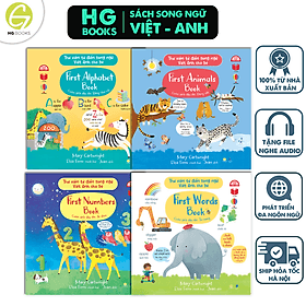 Sách Thư Viện Từ Điển Song Ngữ Việt-Anh Cho Bé 2–6 Tuổi 4 Chủ Đề First Alphabet, Numbers, Animals, Words – Kèm File Nghe - Song Giang