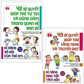 Combo 2q Kỹ Năng: Kĩ Năng Xã Hội Của Trẻ Em - 42 Bí Quyết Giúp Trẻ Tự Tin Và Dũng Cảm Trong Quan Hệ Bạn Bè + Kĩ Năng Giao Tiếp Tâm Hồn - 49 Bí Quyết Giúp Trẻ Lắng Nghe Và Truyền Đạt (Kinh Nghiệm Từ Nước Nhật) + Tặng kèm bookmark Happy Life - Kim Quý