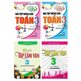 Vở Bài Tập Nâng Cao Toán + Dàn Bài Tập Làm Văn Lớp 3 - Combo 4 Cuốn - Bám Sát SGK Kết Nối Tri Thức - Hồng Ân - An