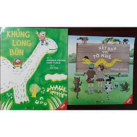 Combo 2 cuốn Ehon Nhật Bản: Khủng long bùn và Kết bạn với tớ nhé dành cho bé 3-8 tuổi - Long