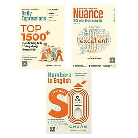 Combo Diễn Đạt Tiếng Anh Trôi Chảy: Nuance 50 Sắc Thái Của Từ + Top 1500+ Cụm Từ Tiếng Anh + Cách Nói Số Chuẩn (Bộ 3 Cuốn) - AL