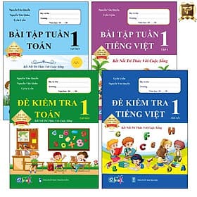 Combo Bài Tập Tuần và Đề Kiểm Tra 1 - Toán và Tiếng Việt học kì 1 - Kết nối tri thức với cuộc sống (4 cuốn) - Tri Thức