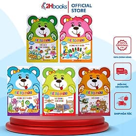 Sách Thiếu Nhi- Combo 5 cuốn Bé Tô Màu Gấu Con Khéo Tay: Đồ chơi, Đồ Dùng Gia Đình, Động Vật Biển, Động Vật Nuôi, Thế Giới Côn Trùng- 2HBooks - Đinh Thế Văn