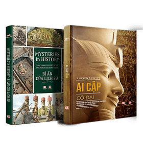 Combo sách Ai cập cổ đại và sách Bí ẩn của lịch sử ( bộ 2 cuốn ) - Tổng hợp kiến thức bách khoa về địa lý và lịch sử - Á Châu Books, Bìa cứng in màu - Châu Sa