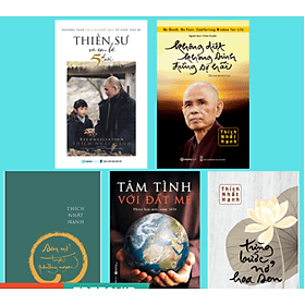 Combo 5Q: Thiền sư và em bé 5 tuổi + Tâm tình với đất mẹ + Sen Nở Trời Phương Ngoại + Từng Bước Nở Hoa Sen + Không Diệt Không Sinh - Phương Phương