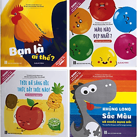 EHON Nhật Bản Song Ngữ 4 Cuốn Bạn Là Ai Thế - Trời Sáng Rồi Thức Dậy Thôi Nào - Khủng Long Sắc Màu - Màu Nào Đẹp Nhất - Kỹ Năng Tuyệt Vời Nuôi Dưỡng Tâm Hồn Trẻ - Son