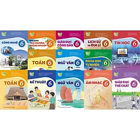 Bộ sách giáo khoa Lớp 6- Kết Nối Tri Thức Với Cuộc Sống (13 quyển- Kèm bìa nilong bao sách, nhãn tên)