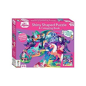 Magical Unicorn Forest Shiny Shaped Puzzle With Book - Nam Phương