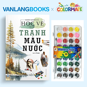 Sách Học Vẽ Tranh Màu Nước + Hộp 36 Bánh Màu Nước Watercolor Cakes - Vanlangbooks x Colormate