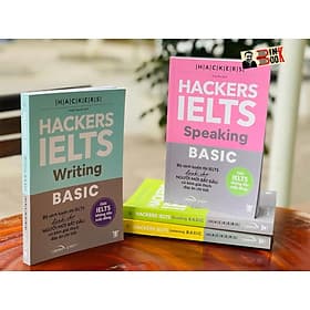 Combo 4 cuốn HACKERS IELTS BASIC - Bộ sách luyện thi IELTS dành cho người mới bắt đầu có kèm giải thích đáp án chi tiết (Listening - Reading - Speaking – Writing) – Alphabooks – NXB Thế Giới (bìa mềm) - An Chi