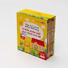 Từ điển song ngữ qua tranh cho bé - Baby's first words and picture dictionary - 6 cuốn - Nha Nha